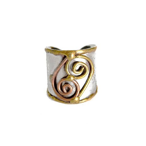 Mixed Metal Cuff Ring