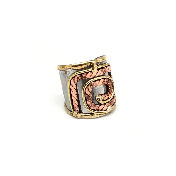 Mixed Metal Cuff Ring