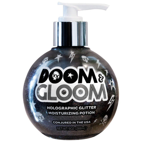 Doom & Gloom: Black Holographic Glitter Moisturizing Potion