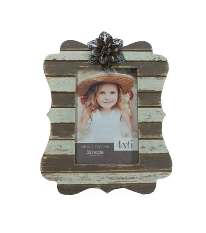 4 x 6 rustic frame with flower