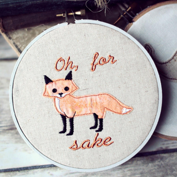 For Fox Sake Hoop Art