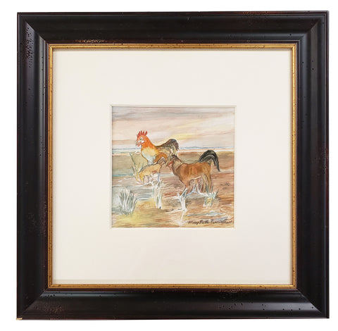 Horsefeathers by Mary Beth Percival: Framed