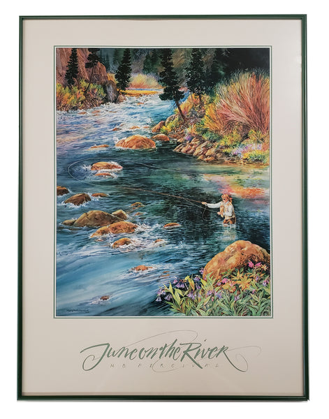 June on the River: Framed