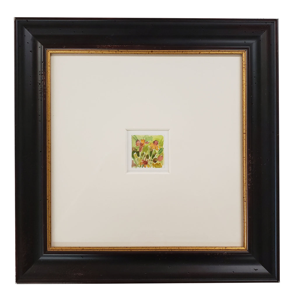 Little Flowers- Original Watercolor by Mary Beth Percival: Framed and Matted