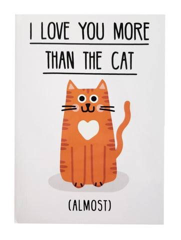 Valentine's Day Card love you more than the cat