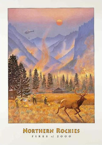 Northern Rockies Fires - Large Signed