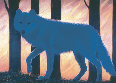 Blue Wolf - Notecard