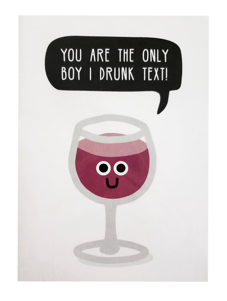 Valentine's Day Card Drunk Text
