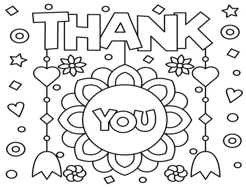 Coloring Greeting Cards- thank you 5